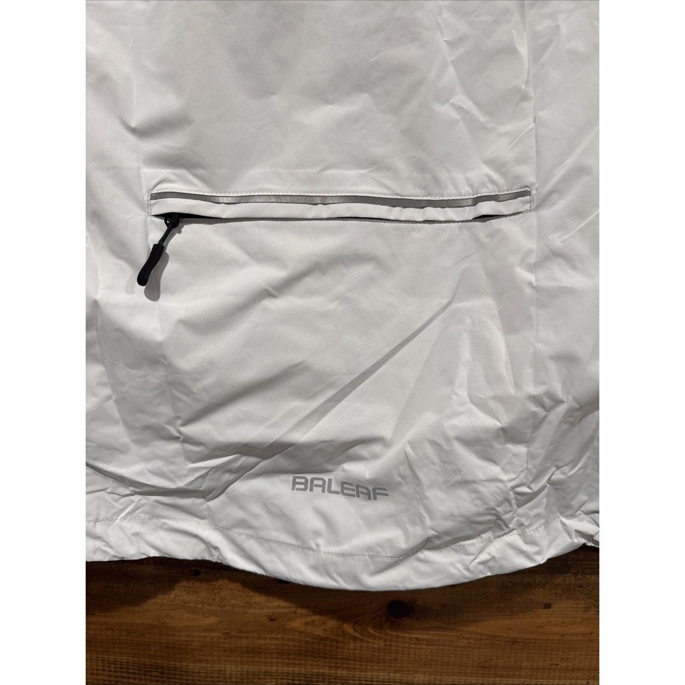 Baleaf White Cycling Running Jacket Coat Windbreaker Waterproof XXL New - Picture 7 of 10